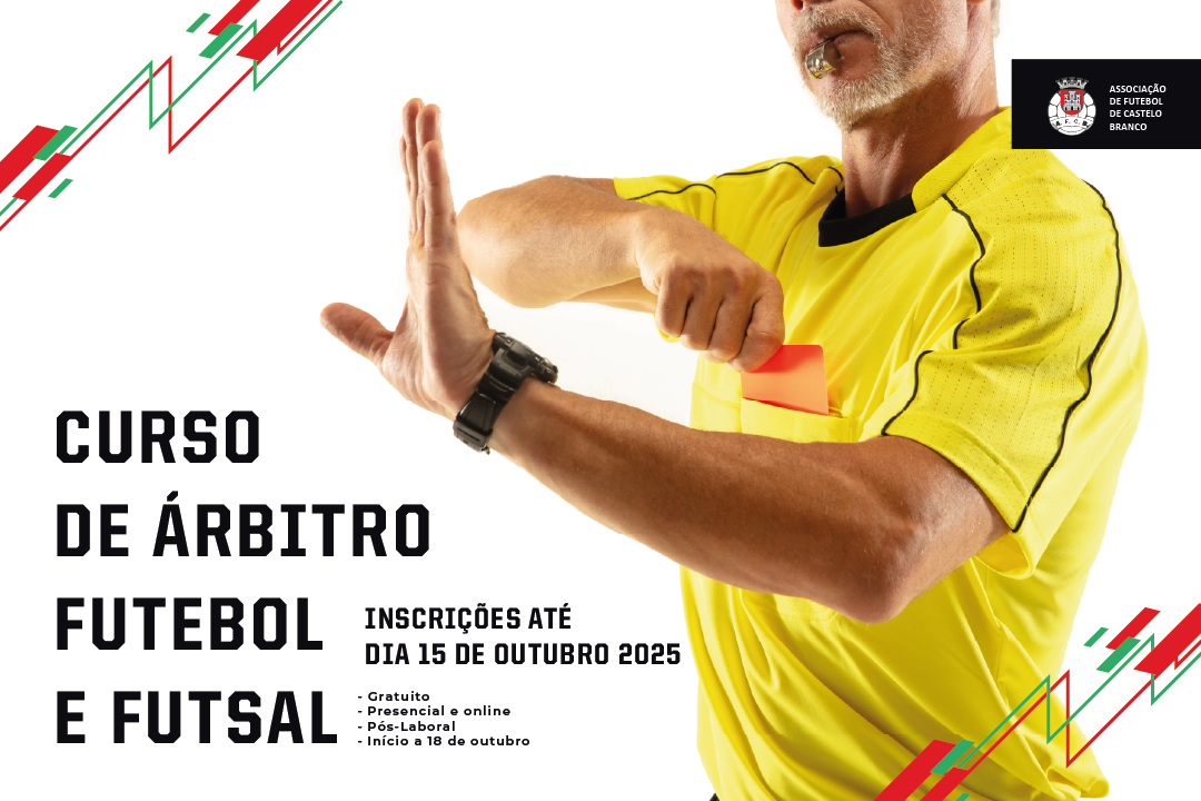 Curso Árbitro - Futebol e Futsal: Inscrições abertas